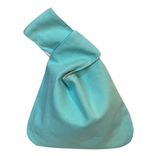 Custom Cotton Canvas Plain Wrist Bag Sleeve Knot Pouch Portable Purse Canvas Tote for Girl