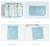 High Quality 8 Pack Packing Cubes Travel Luggage Organizer Travel Organizer Bag Set with Drawstring Bags