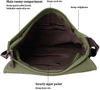Green Vintage Canvas Satchel Messenger Bag for Men Women,Travel Shoulder Bag 13.5" Laptop Bags