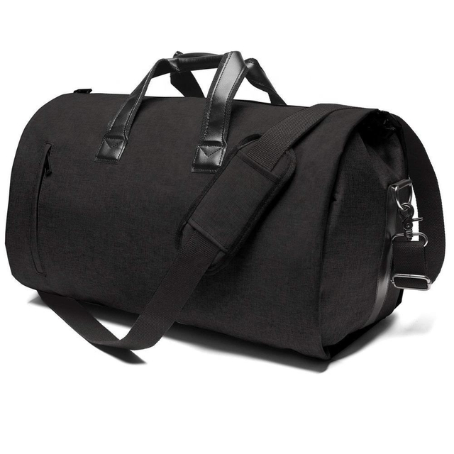 Travel Suit Duffle Garment Bag for Men, Weekender Bags with Shoes Compartment Black