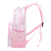See Through College Student Backpack Large Schoolbag Cute Student School Daypack Mesh Backpack with Laptop Compartment