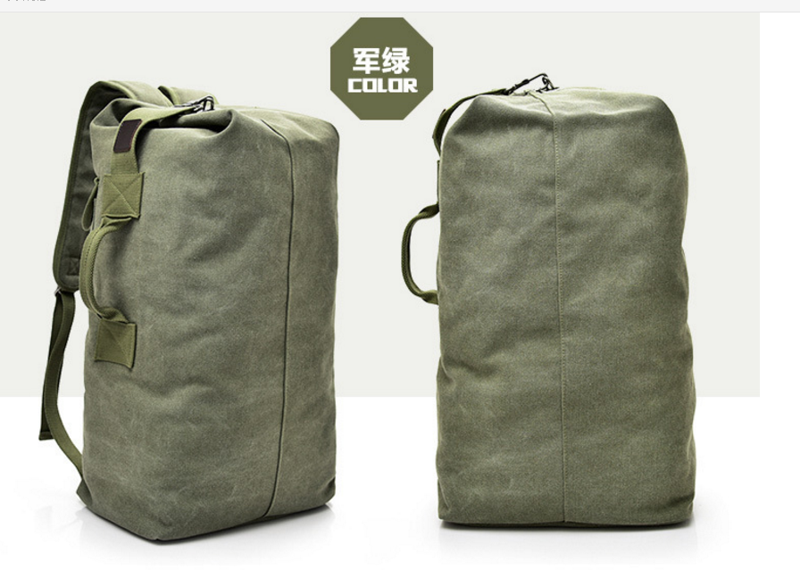 Large Men's Canvas Backpack Shoulder Bag Sports Travel Duffle Bag Hand Luggage
