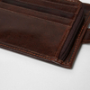 Custom folding men leather wallet in brown with card holder
