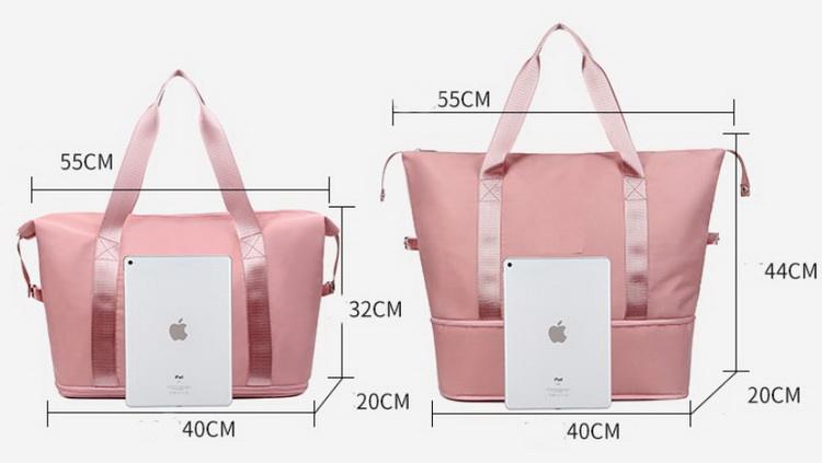 Hot Sale Folding Travel Bags Waterproof Tote Handbag Foldable Travel Duffle Bags Women Multifunctional Travel Bags