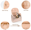 Luxury Rose Gold PU Leather Cosmetic Case Makeup Toiletry Organizer Purse Toilet Storage Wash Bag for Women Girls