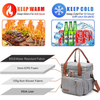 Extra Large Expandable Insulated Cooler Lunch Bag With Shoulder Strap