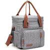 Extra Large Expandable Insulated Cooler Lunch Bag With Shoulder Strap