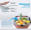 High Quality Large Capacity Folding Shopping Basket Cooler Aluminum Frame Folding Collapsible Picnic Cooler Bag