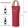 Promotional Portable Insulated Cooler Bag Thermal Wine Carrier Bag With PU Handle And Label