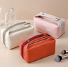Portable Customized Waterproof Travel Make Up Storage Women Canvas Cosmetic Bag Makeup Organizer Toiletry Pouch with Handle