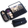 Custom Makeup Brush Holder Organizer Cosmetic Brush Packaging Cosmetic Bag Makeup Brush Roll Up Pouch Holder for Woman Travel