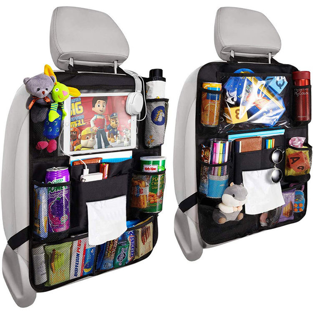 Car Seat Organizer Backseat Car Boot Organizer with Touchable Tablet Holder for Kids
