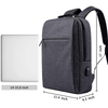 15.6 Inch Men Business Slim Durable Laptop Travel Backpacks with Usb Charging Port College School Computer Bags