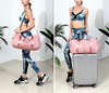Custom Girls Fashion Travelling Overnight Duffel Bag Woman Nylon Pink Gym Duffle Sports Bag 2021