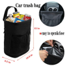 Vehicle Backseat Small Trash Bag With Leak-proof Lining Collapsible Car Storage Cooler Bag For Beer Cola Can