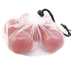 Drawstring vegetable fruit mesh bag recycled RPET tote net shopping bag