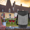 Fashionable PU Leather Cover Nylon Insulated Wine Cooler Bag Carrier with Shoulder Strap