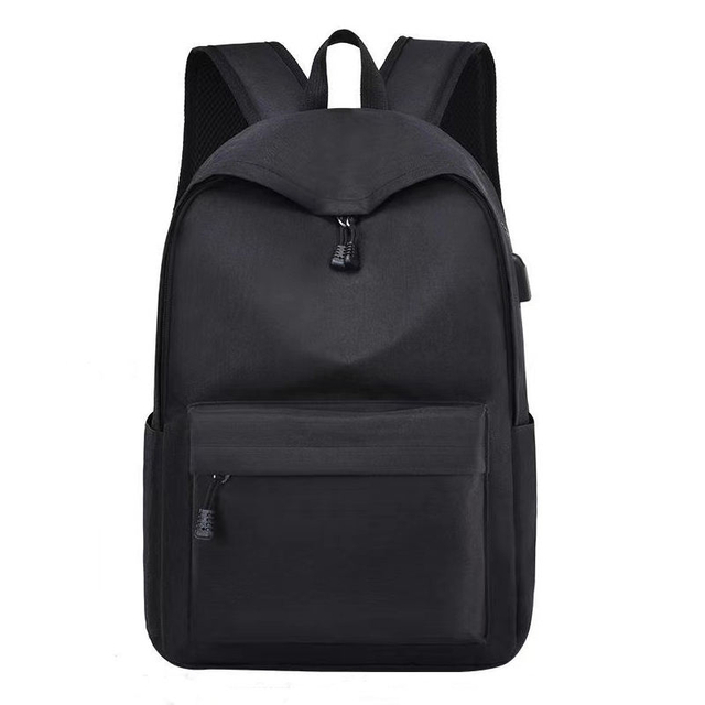 Lightweight Black Travel Laptop Backpack with Usb Charger Cheap Classic College School Computer Rucksack Backpack Bag