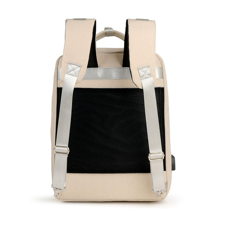 Mens black leisure water resistant school book bags waterproof laptop backpack with usb charging port
