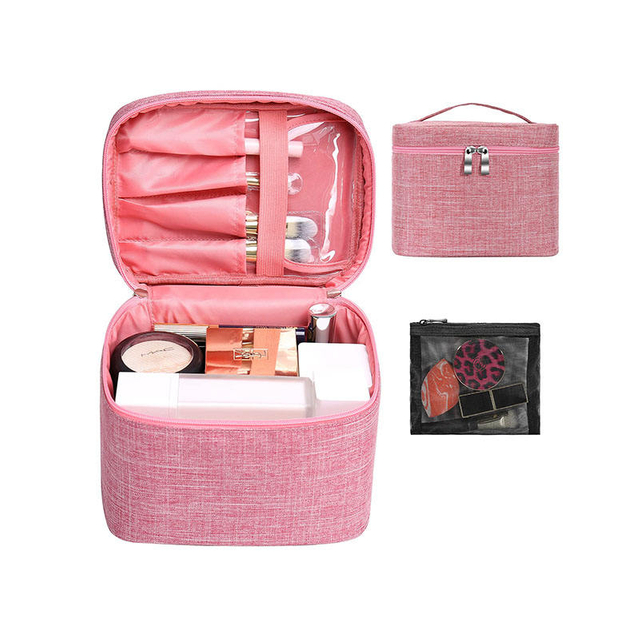 Waterproof Portable Carrying Travel Makeup Storage Case Make Up Box Toiletry Bags Cosmetic Bag for Ladies