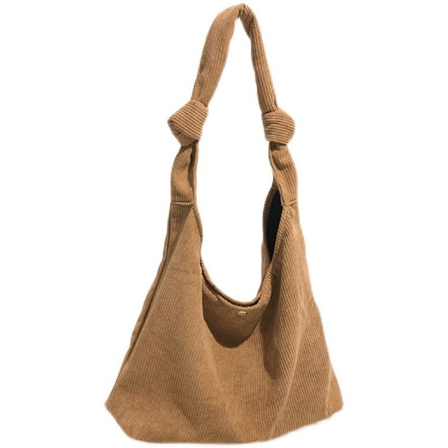 Wholesale Vintage Corduroy Tote Bag Women New Design Casual Shoulder Beach Bag