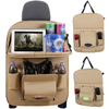 Car Back Seat Organizer Storage Bag with Foldable Table Tray Tablet Holder Tissue Box Auto Back Seat Bag Protector Accessories