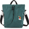 Green Cute Girls Teenage Cotton Corduroy Tote Bags Cloth Bags Reusable Corduroy Shoulder Strap Shopping Bags