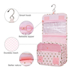 High Quality Foldable Travel Makeup Toiletry Storage Organizer Bag with Mirror Hanging Trip Makeup Toiletry Bags