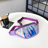 Clear Holographic Laser Belt Bags Reflective Transparent PVC Fanny Pack Waist Jelly Bag Women