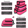 Private Label 6 Set Trip Suitcases Accessories Packing Cubes Luggage Bag Durable Portable Travel Size Underwear Organizer