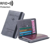 Waterproof RFID Blocking Travel Tickets Holder Organizer Passport Holder PU Leather Card Holder Wallet for Men