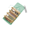 Large Capacity Detachable Mesh Roll Up Makeup Pouches Folding Organizer Travel Cosmetic Toiletry Bag