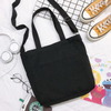 Factory Price Custom Logo Cotton Tote Bags with Compartments inside Wholesale Cotton Tote Bag Long Straps