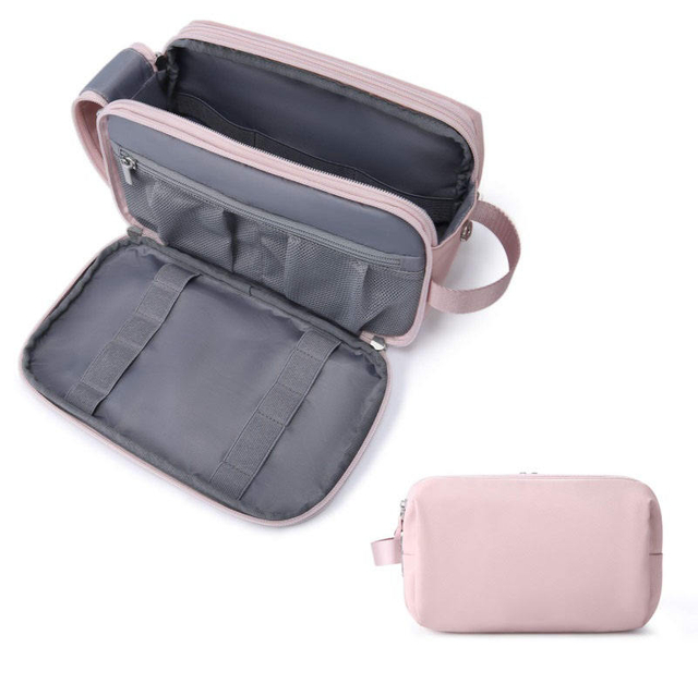 Large Capacity Waterproof Pouch Bag Cosmetic Travel Toiletry Organizer Dopp Kit Makeup Bags Custom for Women with Carry Handle