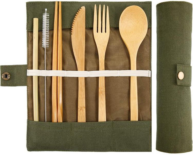 High Quality Fashion Bamboo Cutlery Organizer Custom Logo Chefs Knife Roll Bag