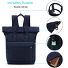 Waterproof Vintage Urban Outdoor Travel Holiday Casual Daypack Rolltop Backpack Rucksack Wasserdicht