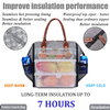 Adult Large Picnic Bag Lunch Box Insulated Lunch Cooler Bag Thermal Lunch Tote with Removable Shoulder Strap for Men