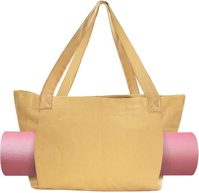 Custom Print Cotton Yoga Tote Bag High Quality Eco Friendly Canvas Carry Gym Bag for Yoga Mat