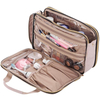 Wholesale Waterproof Cosmetic Makeup Brush Bag Portable Toiletry Storage Organizer Bag with Handle for Girls