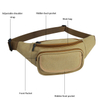Custom Running Sport Walking Cotton Sling Chest Crossbody Belt Bum Bag Fanny Pack Canvas Waist Bag for Women Men