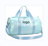 Travel Foldable Gym Sports Duffle Bag Weekender Overnight Bag with Waterproof Shoe Pouch and Air Hole for Women Girls