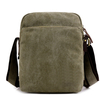 Small mens canvas documents briefcase shoulder bag