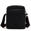 Small mens canvas documents briefcase shoulder bag