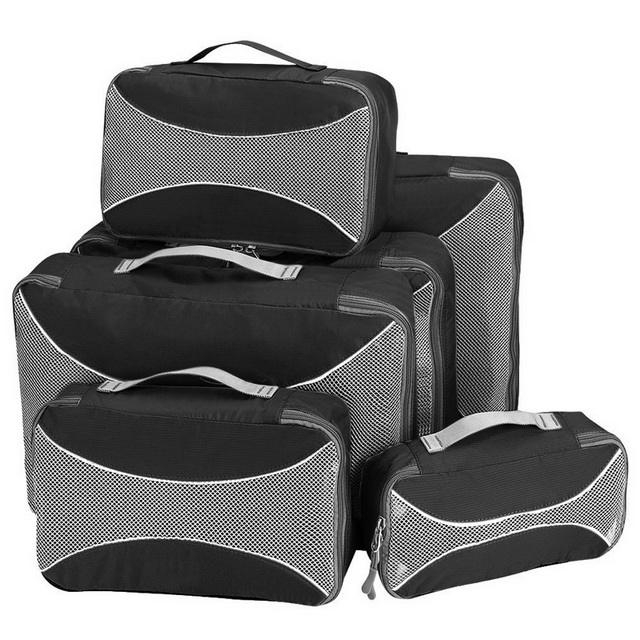 5 Pcs Durable Travel Bags Organizer Set Packing Cubes Compression