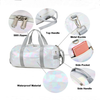Shiny PU Leather Waterproof Other Sports Bags Multifunctional Travel Portable Sport Duffel Bag with Shoe Compartment