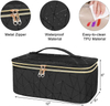 Waterproof Vegan Three Dimensional Pu Leather Cosmetic Makeup Bag Double Layer Toiletry Bags Large Capacity for Travel Skin Care