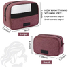Women Red Polyester Toiletry Bag Set Custom Color Personal Label Logo Makeup Sets Cosmetic Bags Make Up Zipper Pouch