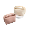Small Travel Portable PVC Leather Toiletry Bag Zipper Customized Color Cosmetic Bags With Custom Logo And Handle For Women