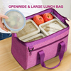 Large Waterproof Insulated Lunch Bag Thermal Tote Cooler Bag For Food Cans Ice Pack Delivery With Handle