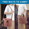High Quality Polyester Canvas Insulation Lunch Bag Thickness Thermal Foam Picnic Cooler Bag With Detachable Shoulder Strap